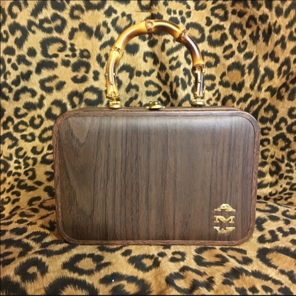 🚫DONATED🚫 Fabulous 50’s/60’s “wood grain” purse
